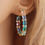 Shining Color Matching Round Ring Earrings – Special Occasion Gifts — 8
