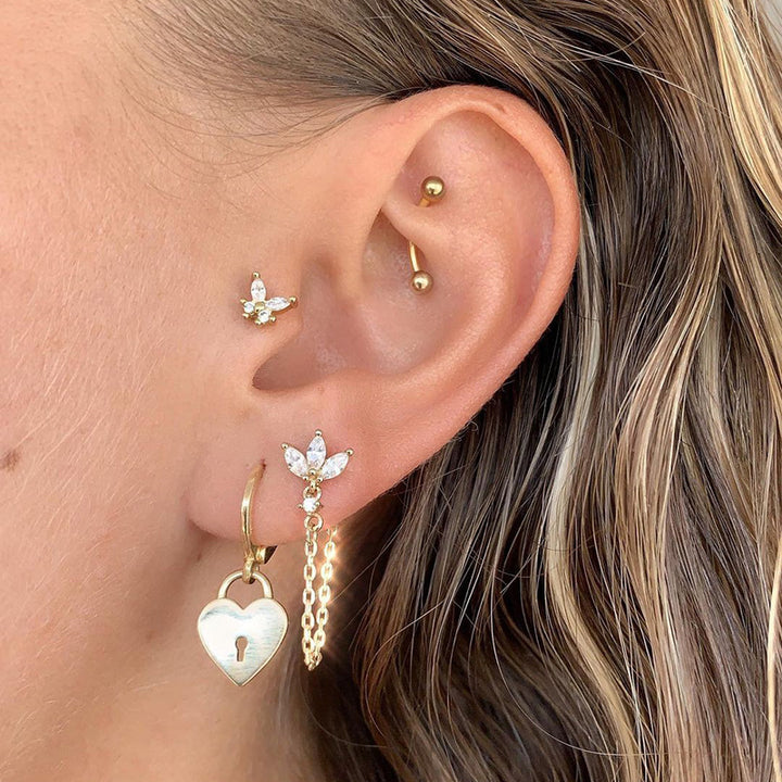 Artificial Gem Women's Ins Style Ear Chain Earrings – Stylish Gifts — 1