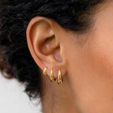 Women's 18K Gold Glossy And Simple Earrings – Gifts for Her — 8