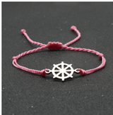 Stainless Steel Rudder Bracelet Hand Braided Rope – Jewelry Gift Ideas — 3