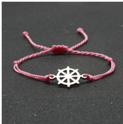 Stainless Steel Rudder Bracelet Hand Braided Rope – Jewelry Gift Ideas — 3