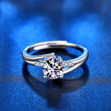 925 Silver Ring Moissanite Silver Women's Diamond Ring – Gifts for Her — 4