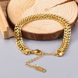Retro Shuangpin 18K Bracelet Women's Short Design – Jewelry Gift Ideas — 3