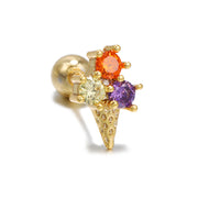 Lollipop Ice Cream Earrings 18K Real Gold Lock Ball – Thoughtful Gifts — 1
