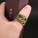 Ancient Brass Panlong Ring Men's Retro Antique Bronze – Gifts for Him — 5