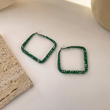 Retro Dark Green Earrings Korean Style Temperament – Stylish Gifts — 12
