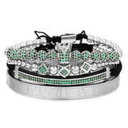 Men's Micropaved CZ Diamond Ball Crown Bracelet – Jewelry Gift Ideas — 8