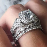 Luxury Zirconium Diamond Ring Plating Real Gold 5A – Surprise Gifts — 2