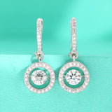 Moissanite Diamond Earrings Silver Needle – Thoughtful Gifts — 1