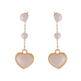 Sterling Silver Needle Heart Pearl Earrings Female – Gifts for Her — 6