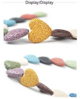 Colorful Heart-shaped Volcanic Rock Bracelet – Jewelry Gift Ideas — 20