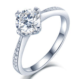 Ladies Fashion Classic Four-prong Moissanite Ring – Stylish Gifts — 4