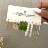 Creative Vintage Pearl Hoop Earrings Set – Stylish Gifts — 1
