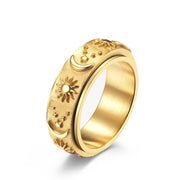 Hip Hop Male Star Sun Moon Titanium Steel Rotatable – Gifts for Him — 7