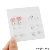 Girl Student's Simple Korean Style Cute Earring Suit – Stylish Gifts — 8