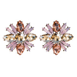 Floral Acrylic Full Diamond Earrings – Unique Gift Ideas — 5