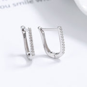 925 Sterling Silver Geometric U-shaped Earrings – Gifts for Her — 6