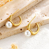 Fashion Stainless Steel C- Shaped Earrings Simple – Stylish Gifts — 3