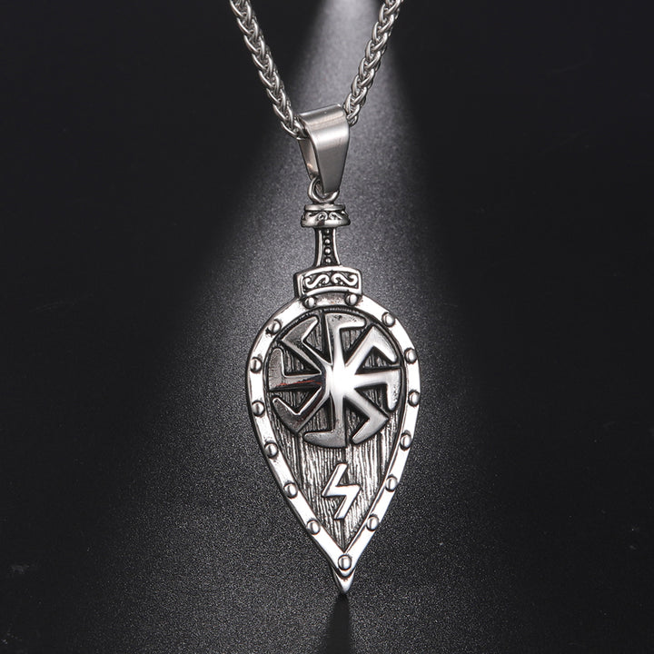 Viking Rune Leaf Titanium Steel Pendant – Jewelry Gift Ideas — 1