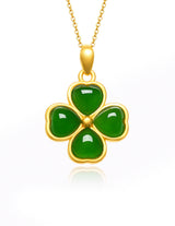 Clover Emerald Tourmaline Pendant Vintage Petal – Jewelry Gift Ideas — 8
