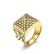 Egyptian Pyramid Eye Of Horus Stainless Steel Ring – Everyday Gifts — 4
