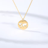 Geometric Round Stainless Steel Minimalist World – Jewelry Gift Ideas — 3