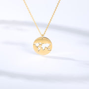 Geometric Round Stainless Steel Minimalist World – Jewelry Gift Ideas — 3
