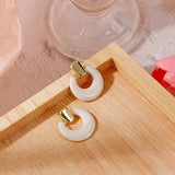 Retro Simple Dripping Geometric Round Ring Earrings – Stylish Gifts — 4