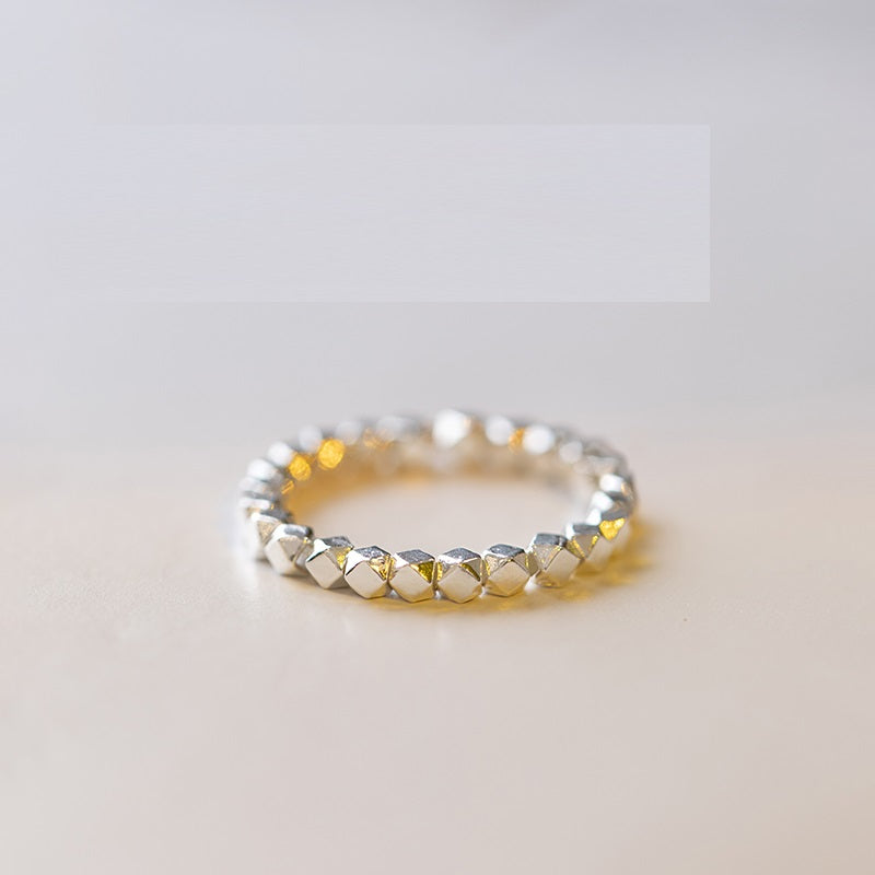 Birthday Gift Vintage Style Sterling Silver Bead Ring – Stylish Gifts — 1