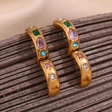 Geometric Micro-inlaid Water Drop Zircon Earrings – Unique Gift Ideas — 15