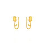 S925 Silver Harbor Style Retro Tulip Ear Hook – Stylish Gifts — 3