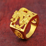 Aventurine Gold Pure Copper Gold Plated Hollow Dragon – Gifts for Him — 3