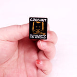 Crochet Black Cat Brooch Badge – Jewelry Gift Ideas — 4