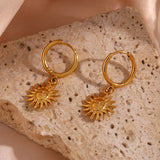 18K Gold Earrings Temperament Light Luxury Sun – Jewelry Gift Ideas — 2
