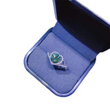 Fidelity Green Twisted Arm Love Moissanite Ring – Gifts for Couples — 4