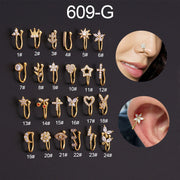 Micro-inlaid Zircon U-shaped Nose Ear Bone Clip – Stylish Gifts — 5