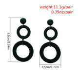 Fashion Earrings Geometric Hoop Flock Fabric – Stylish Gifts — 5