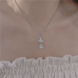 Luxury Gift Plane Full Of Diamond Saturn Necklace – Jewelry Gift Ideas — 1