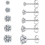316L Stainless Steel Zircon Four Claw Stud – Holiday Gift Ideas — 4