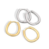 Women's Oval Simple Frosty Stud Earrings – Gifts for Her — 3