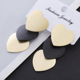 Heart Shaped Geometric Earrings Long Women's Frosty – Stylish Gifts — 4