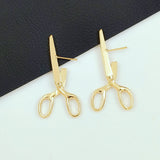 Retro Scissors Creative Personalized Ear Studs – Unique Gift Ideas — 6