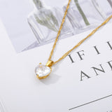 Stainless Steel Chain Large Zircon Pendant – Jewelry Gift Ideas — 3