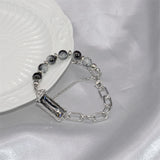 Black Gem Ice Cracked Bead Bracelet Female – Jewelry Gift Ideas — 5