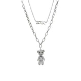 Women's Double Layer Bear Pendant Sweater Chain – Jewelry Gift Ideas — 2