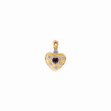 Brushed Heart S925 Silver Gold Plated Garnet – Jewelry Gift Ideas — 5
