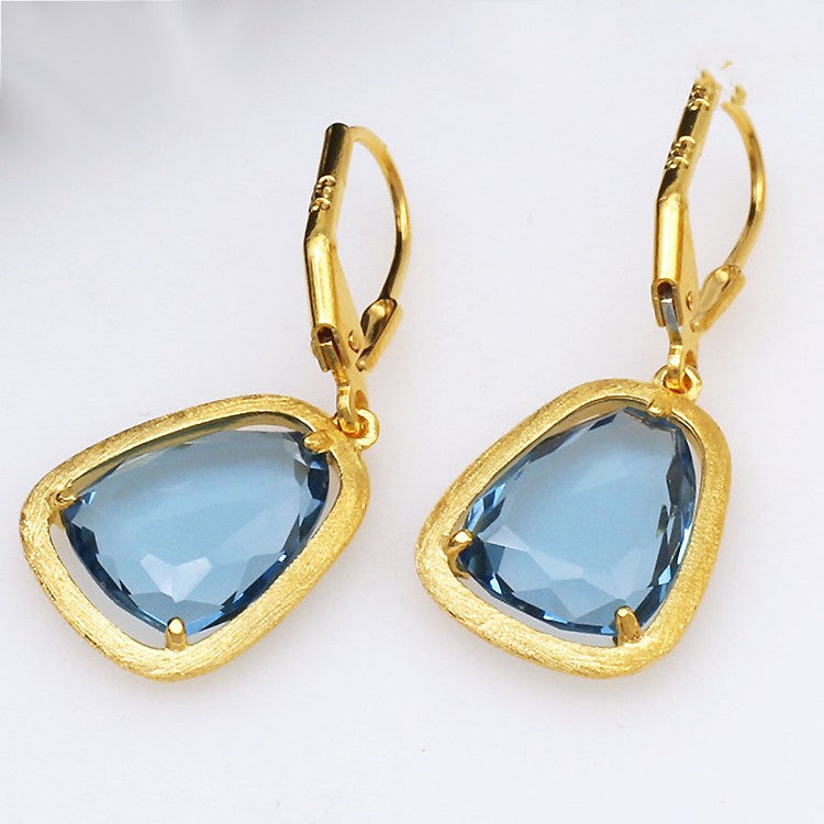 Light Luxury 925 Silver Sapphire Earrings – Birthday Gifts — 1