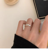 S925 Sterling Silver Smile Letters Ring Women – Gifts for Her — 9