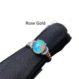 Natural Opal 925 Silver Inlaid Ring – Meaningful Gifts — 3