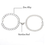 Magnetic Couple Bracelet Stainless Steel Heart – Jewelry Gift Ideas — 3